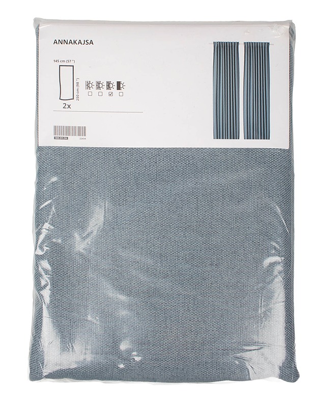IKEA Annakajsa Osittain pimentävät verhot, 145x250 cm, 2 kpl - Verhot ja kapat - 10105602546 - 0