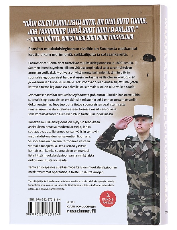 Suomalaiset sotilaat muukalaislegioonassa - Kari Kallonen - Elämäkerrat ja muistelmat - 10105602616 - 1