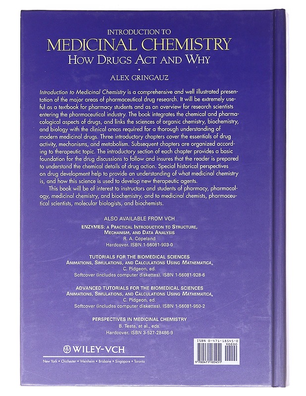 Medicinal chemistry: how drgs act and why - Alex Gringauz - Tietokirjat - 10105602679 - 1