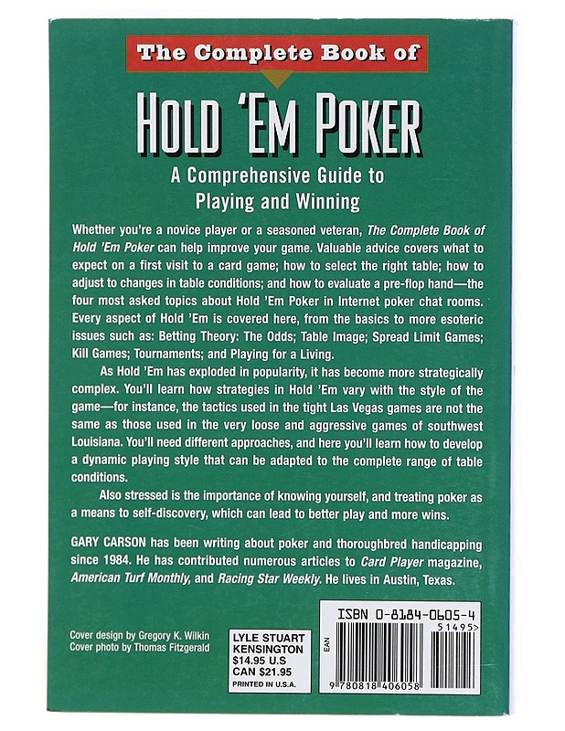 The Compete Book of Hold 'Em Poker  - Tietokirjat ja oppaat - 10105602824 - 1