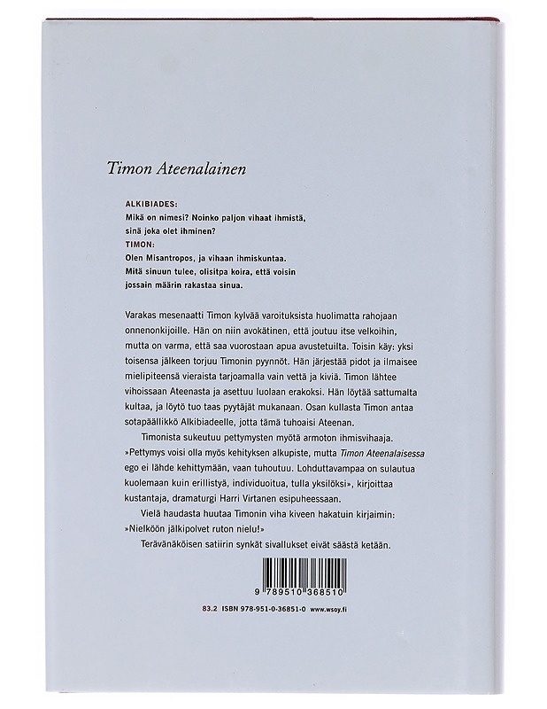 Timon Ateenalainen - Shakespeare, William - Elämäkerrat ja muistelmat - 10105602992 - 1