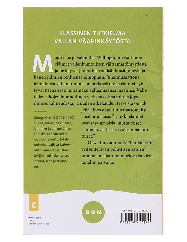 Eläinten vallankumous - Orwell, George - Romaanit ja novellit - 10105603024 - 1