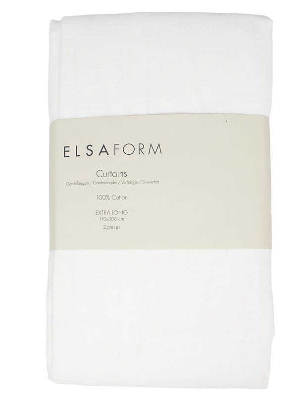 ELSAFORM sivuverhot, 110x300 cm, 2 kpl - Verhot ja kapat - 10105603053 - 0
