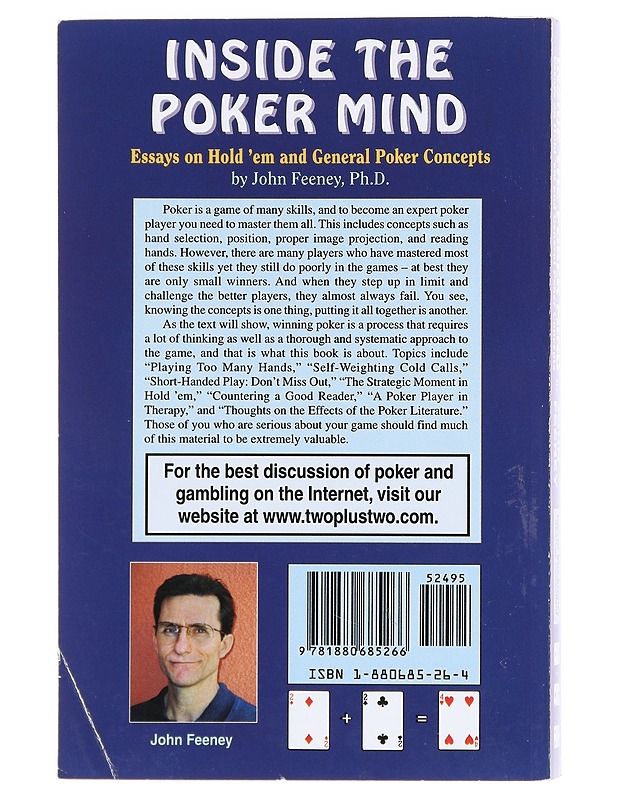 Inside the poker mind - John Feeney - Tietokirjat ja oppaat - 10105603074 - 1