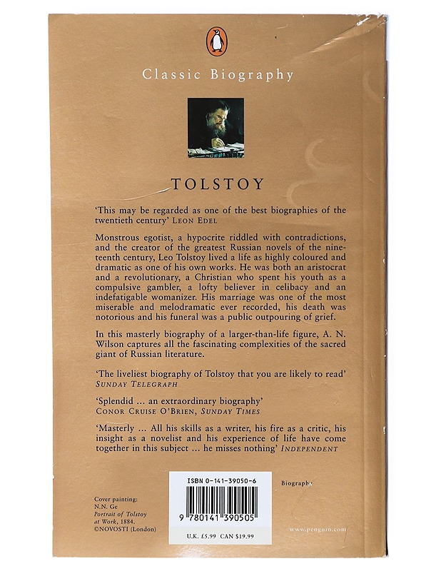 Tolstoy - Wilson, A. N. - Elämäkerrat ja muistelmat - 10105603087 - 1