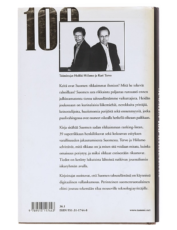 Suomen sata rikkainta - Tervo, Kari - Tietokirjat - 10105603170 - 1