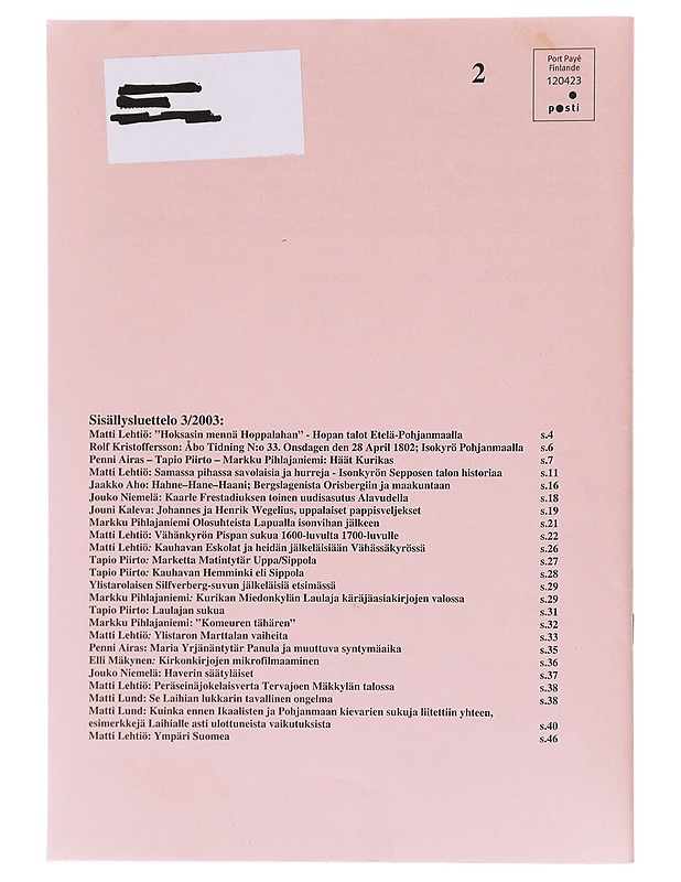 Juuret 4/2003  - Lehdet - 10105603384 - 1