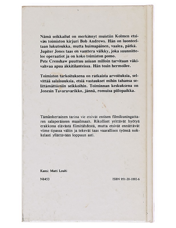 3 etsivää ja noitapiiri - Hitchcock, Alfred - Nuorten kirjat - 10105603400 - 1