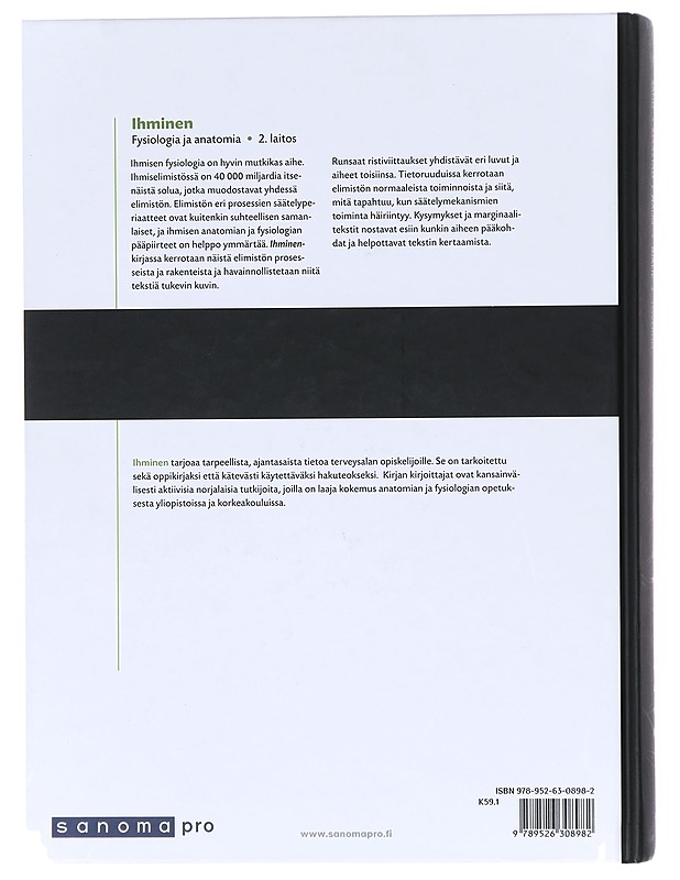 Ihminen : Fysiologia ja anatomia - Sand, Olav - Tietokirjat ja oppaat - 10105603412 - 1
