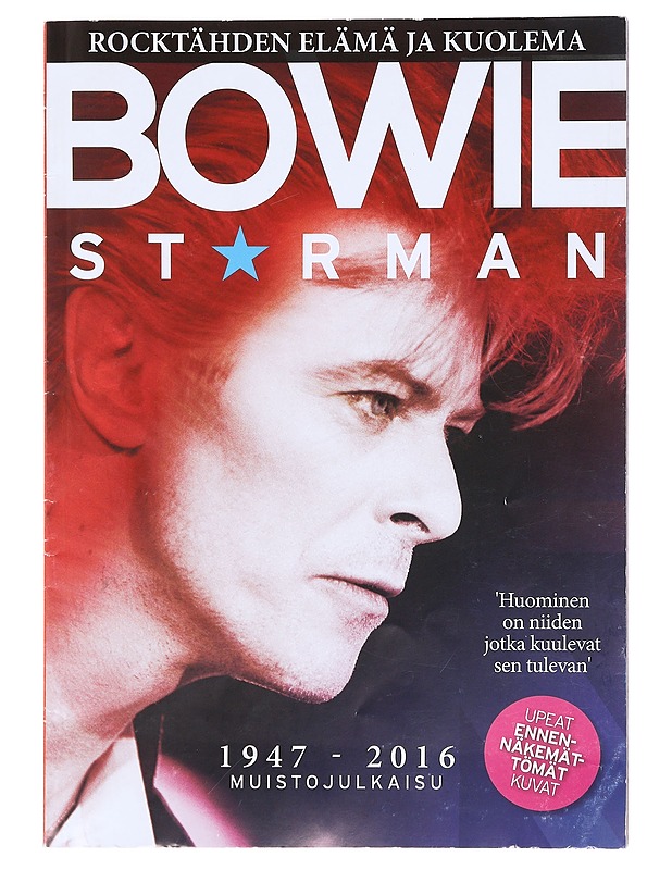 Bowie / Starman : rocktähden elämä ja kuolema : 1947-2016 : muistojulkaisu - Chris Brereton - Elämäkerrat ja muistelmat - 10105603411 - 0