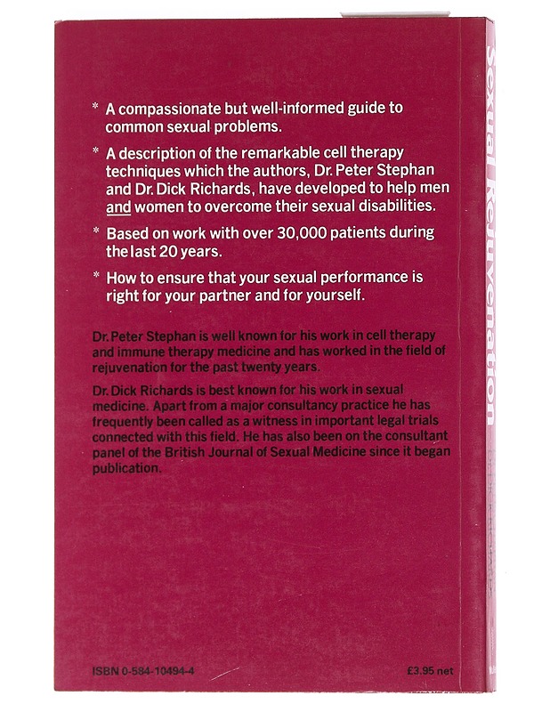 Sexual Rejuvenation - Peter Stephan , Dick Richards - Tietokirjat ja oppaat - 10105603460 - 1
