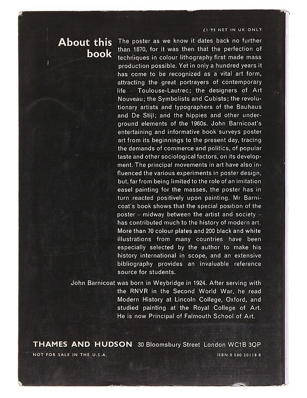 A Concise History of Posters - John Barnicoat - Tietokirjat - 10105603475 - 1