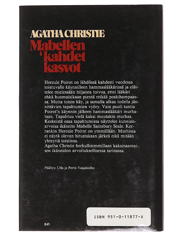 Mabellen kahdet kasvot - Christie, Agatha - Romaanit ja novellit - 10105603478 - 1