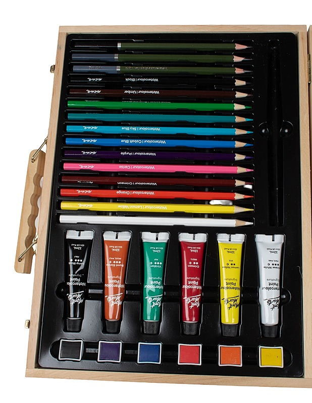 MONT MARTE Watercolor Art Set taidetarvikesetti salkussa - Askartelu - 10105603506 - 1