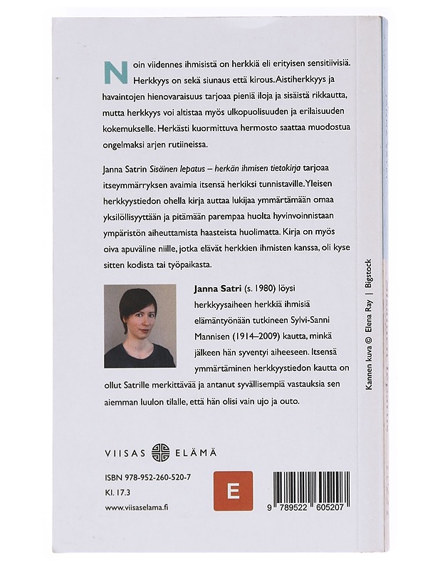Sisäinen lepatus : herkän ihmisen tietokirja - Janna Satri - Tietokirjat ja oppaat - 10105603658 - 1