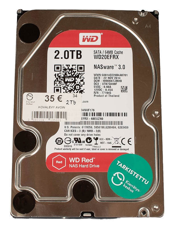 WD 2.0 TB -kovalevy  - Tietokoneet - 10105603665 - 1