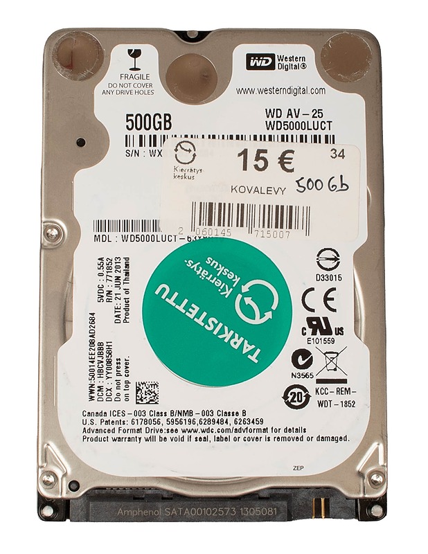 WD 500GB -kovalevy  - Tietokoneet - 10105603670 - 1
