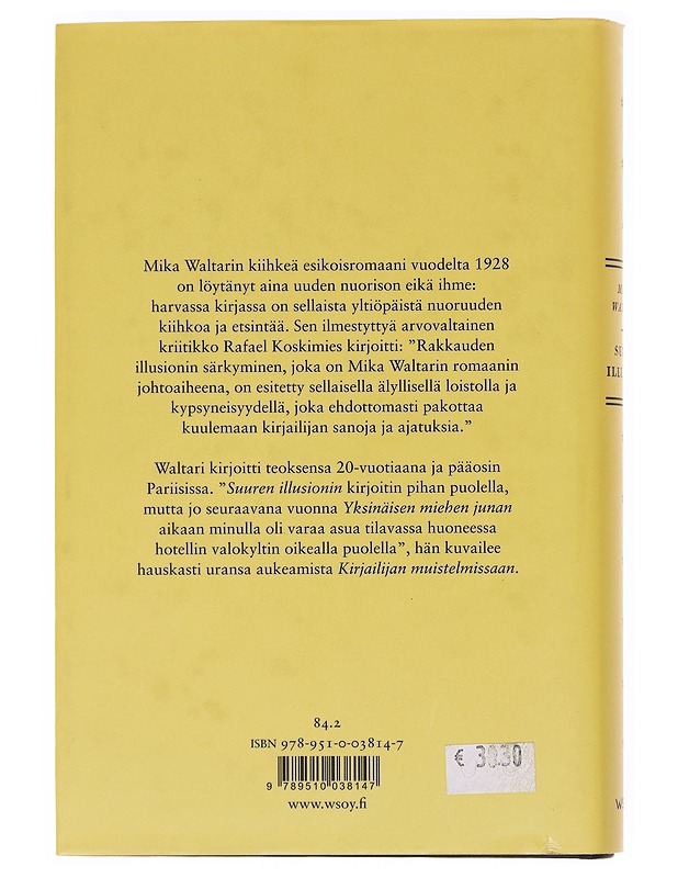 Suuri illusioni - Mika Waltari - Romaanit ja novellit - 10105603673 - 1