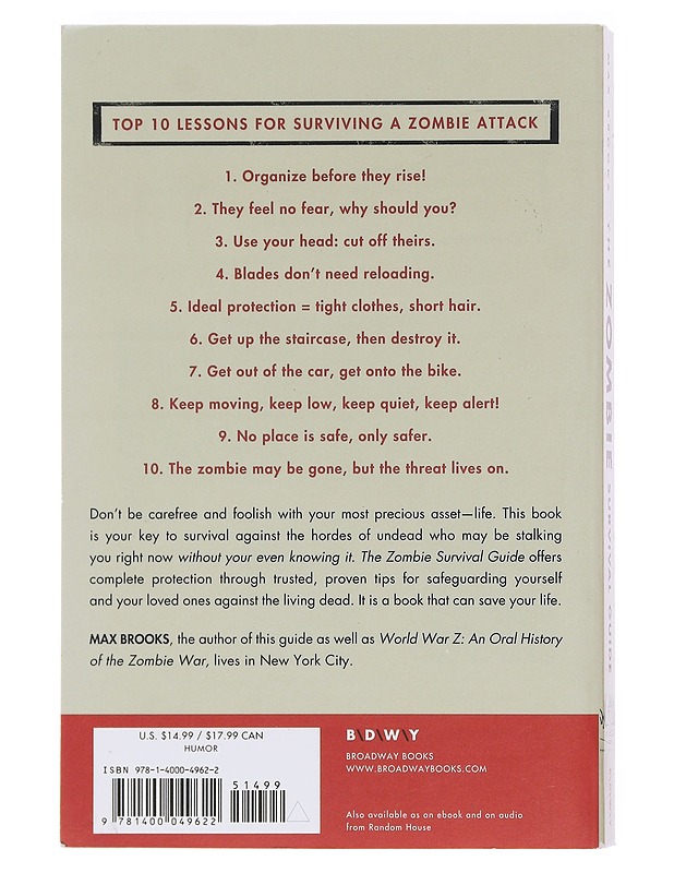 The Zombie Survival Guide - Max Brooks - Tietokirjat ja oppaat - 10105603705 - 1
