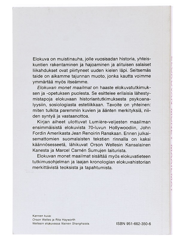 Elokuvan monet maailmat - Jarkko Aarniala, Jukka Petäjä, Markku Varjola - Harrastekirjat - 10105603708 - 1