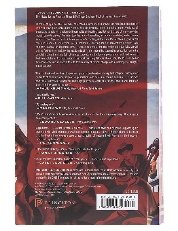 The rise and fall of American growth : the U.S. standard of living since the Civil War - Robert J. Gordon - Romaanit ja novellit - 10105603719 - 1