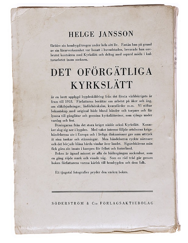 Det Oförgätliga kyrkslätt - Jansson, Helge - Historiakirjat - 10105603746 - 1