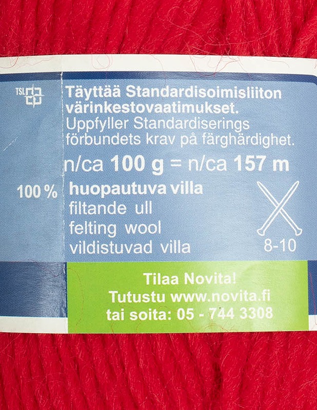NOVITA Huopanen villalanka, 100 g - Käsityö - 10105603760 - 1