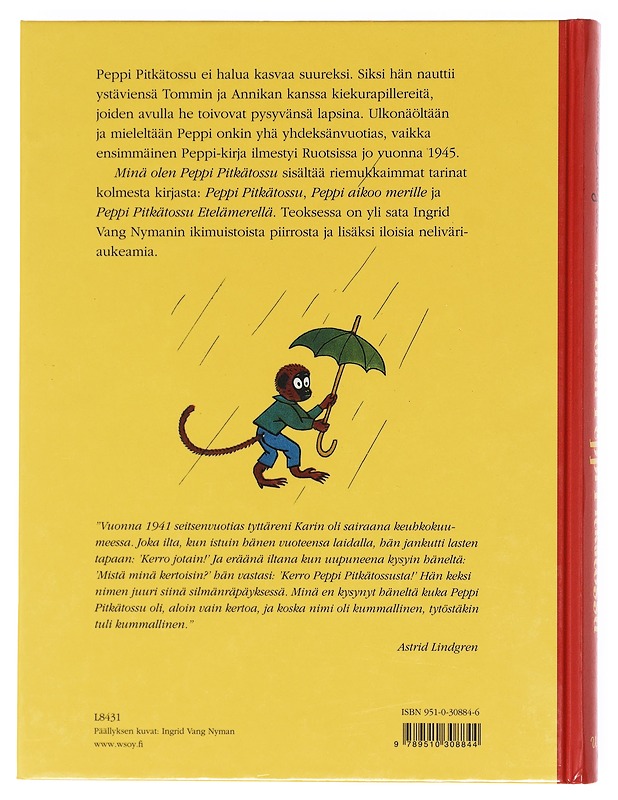 Minä olen Peppi Pitkätossu - Astrid Lindgren - Lastenkirjat - 10105603808 - 1
