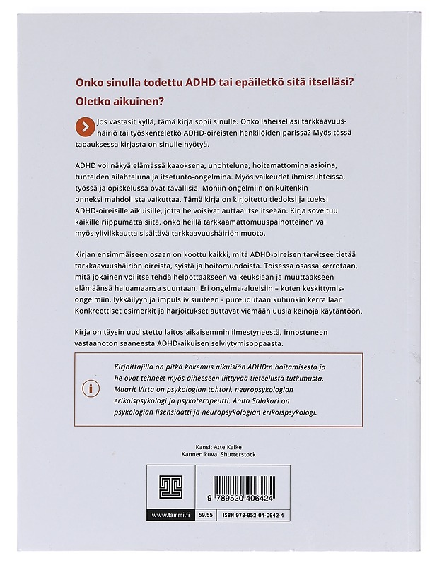ADHD-aikuisen selviytymisopas 2.0  - Virta, Maarit - Tietokirjat ja oppaat - 10105603863 - 1