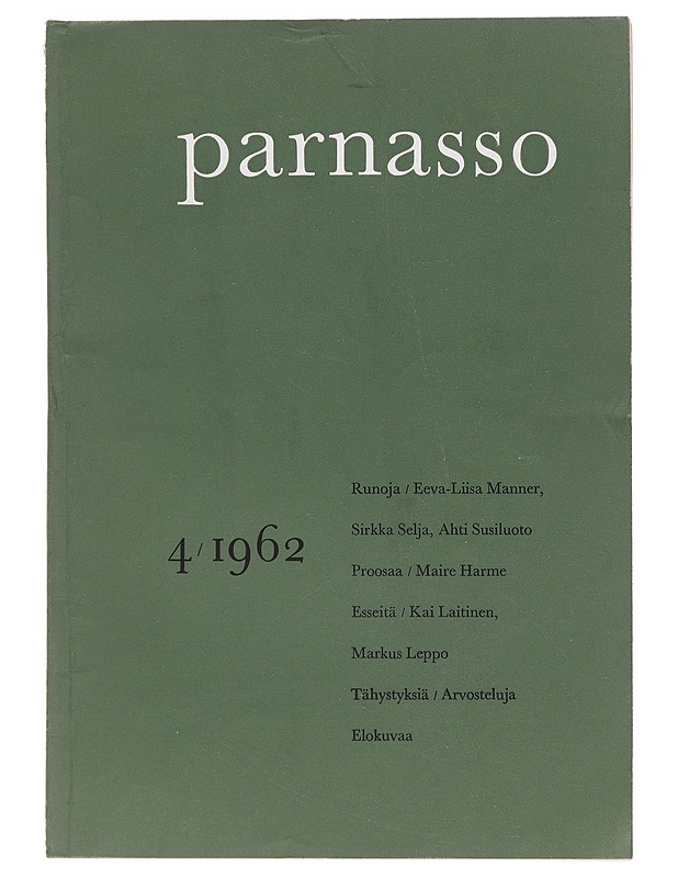 Parnasso 4/1962 - Taide- ja kulttuurikirjat - 10105603877 - 0