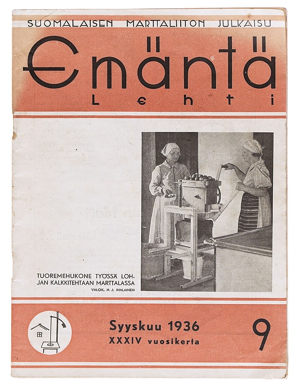 Emäntä-lehti syyskuu 1936 - Harrastekirjat - 10105603908 - 0