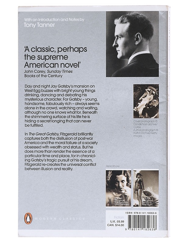 The great Gatsby - F. Scott Fitzgerald - Romaanit ja novellit - 10105603976 - 1