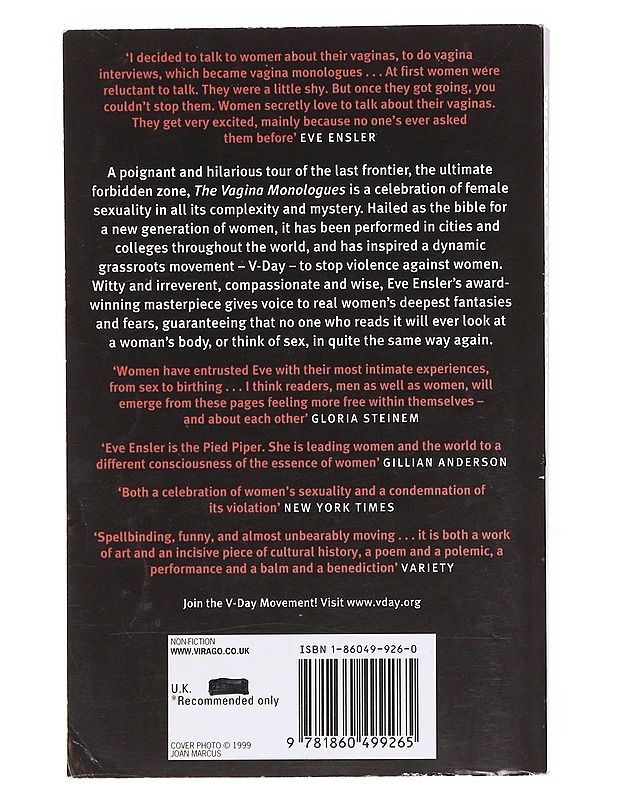 The vagina monologues - Ensler, Eve - Romaanit ja novellit - 10105604021 - 1