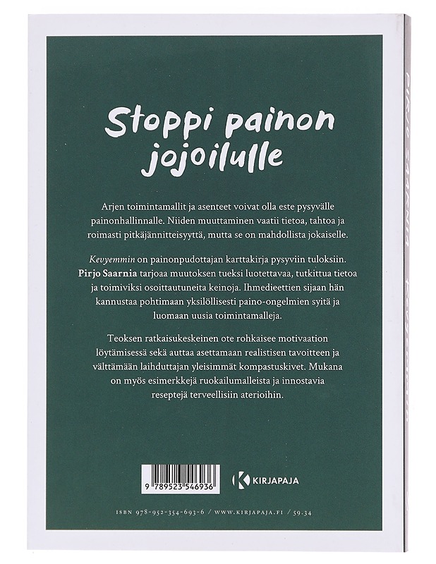 Kevyemmin : ratkaisu pysyvään painonhallintaan - Pirjo Saarnia - Kirja lahjaksi - 10105604205 - 1