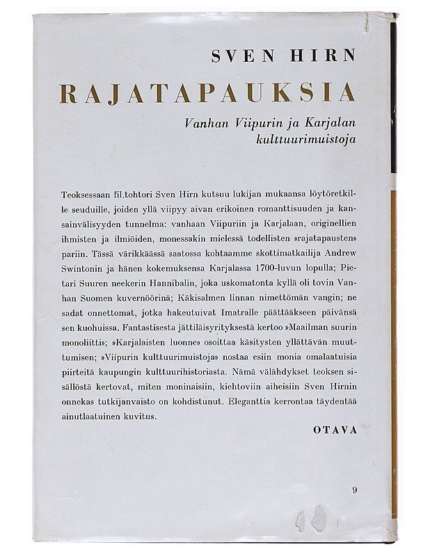 Rajatapauksia  -  Hirn, Sven - Historiakirjat - 10105604276 - 1