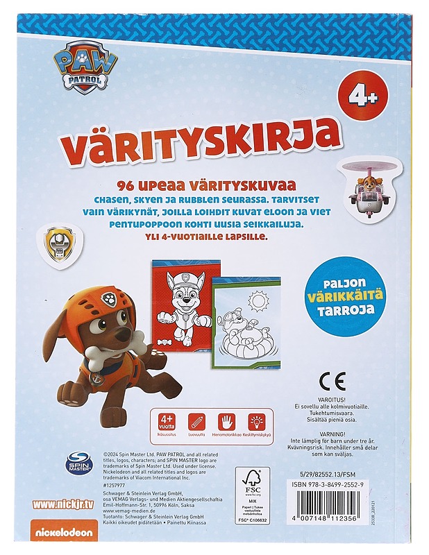 Paw Patrol / värityskirja -  Ryhmä Hau  - Lastenkirjat - 10105604334 - 1