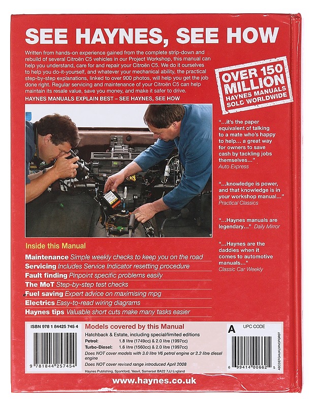 Citroen C5 : owners workshop manual - Martynn Randall - Romaanit ja novellit - 10105604370 - 1