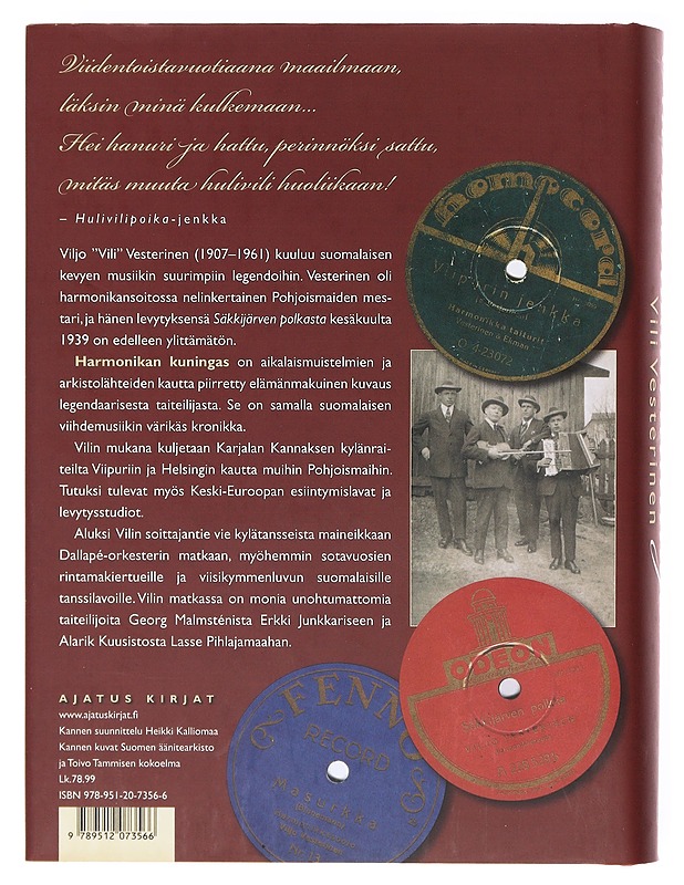 Harmonikan kuningas : Vili Vesterinen - Marko Tikka - Elämäkerrat ja muistelmat - 10105604552 - 1