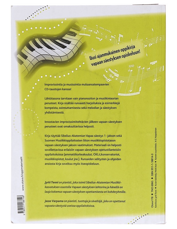 Vapaa säestys ja improvisointi - Tenni, Jyrki - Tietokirjat ja oppaat - 10105604587 - 1