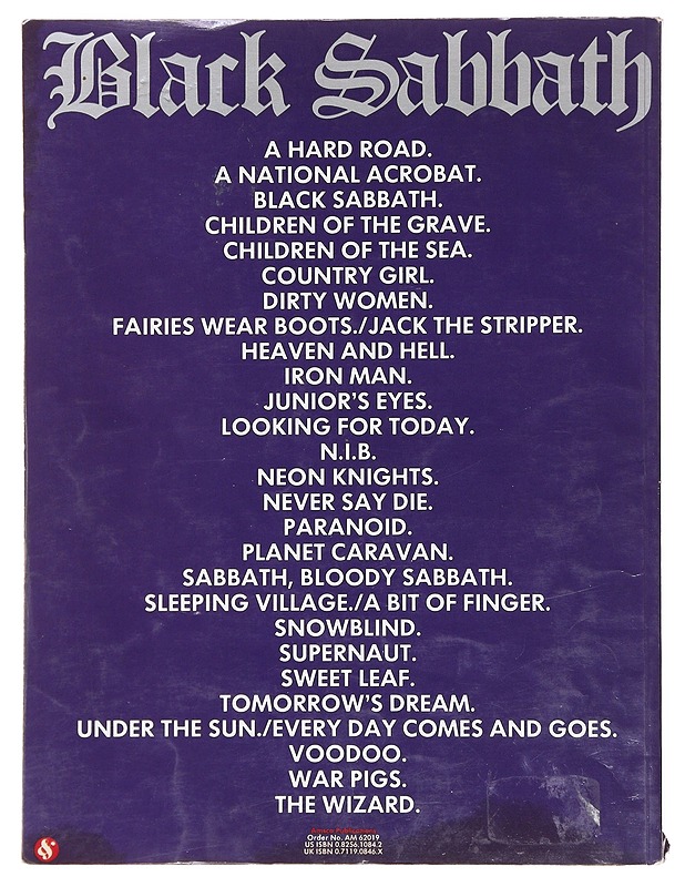 Black Sabbath Anthology - Amsco Publications - Tietokirjat ja oppaat - 10105604659 - 1