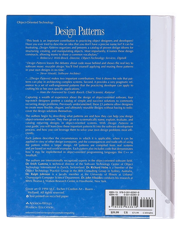 Design Patterrns - Elements of Reusable Object-Oriented Software - Tietokirjat ja oppaat - 10105604698 - 1