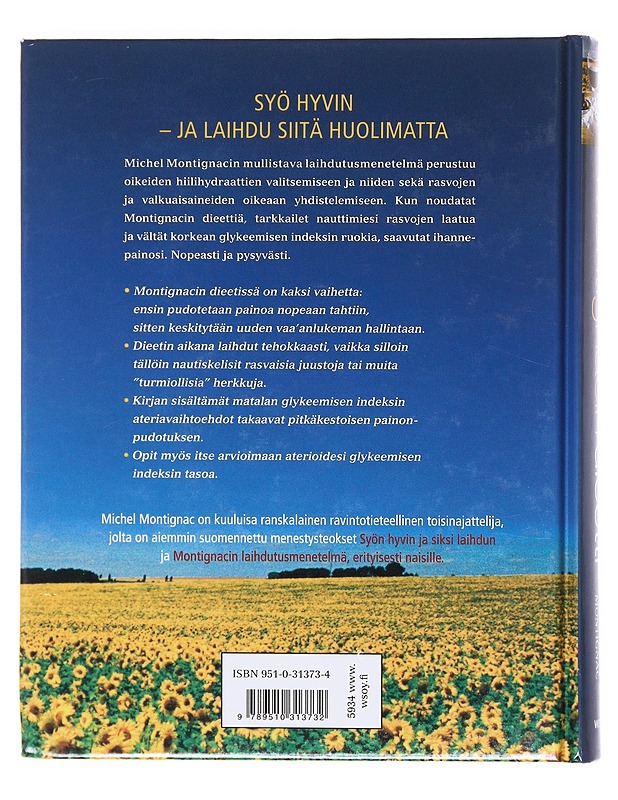 Montignacin dieetti - Montignac, Michel - Kirja lahjaksi - 10105604774 - 1