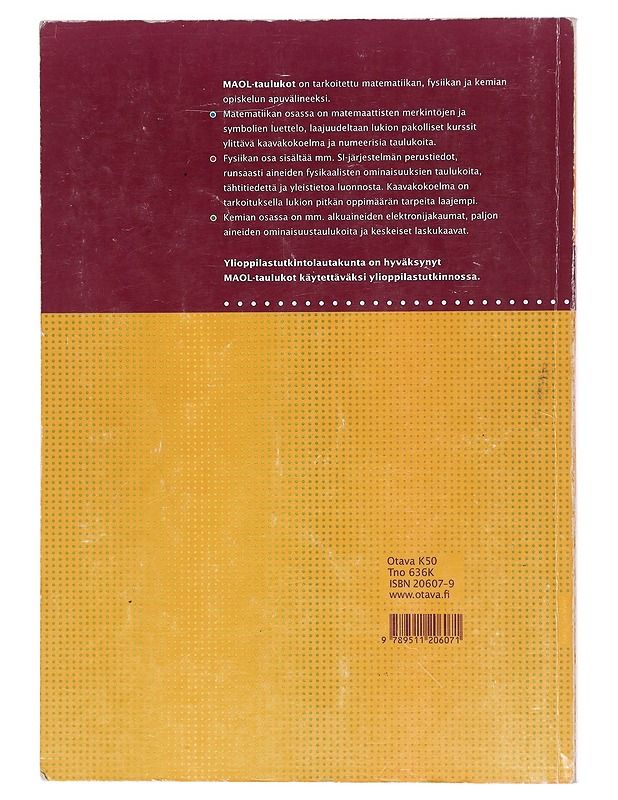 MAOL-taulukot - Seppänen, Raimo - Tietokirjat ja oppaat - 10105604770 - 1