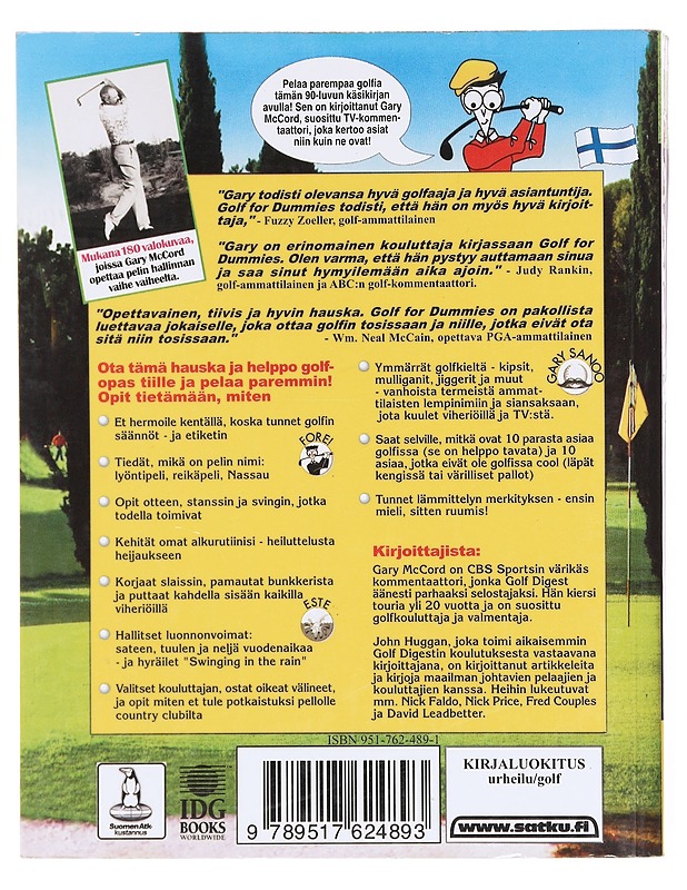 GOLF FOR DUMMIES / PELAAJAN KÄSIKIRJA - MCCORD, GARY - Kirja lahjaksi - 10105604792 - 1