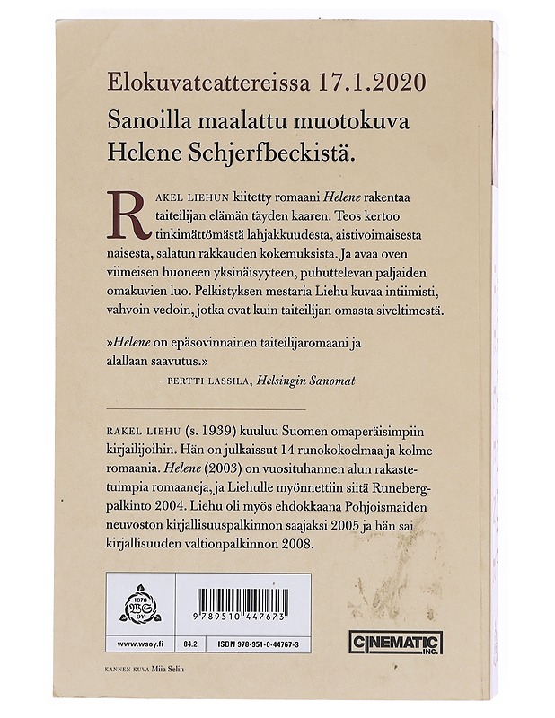 Helene / romaani Helene Schjerfbeckin elämästä - Rakel Liehu - Romaanit ja novellit - 10105604797 - 1