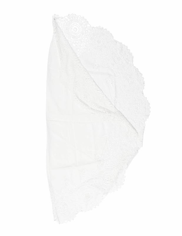 Pitsireunainen pöytäliina, 155 cm - Pöytäliinat - 10105604803 - 0