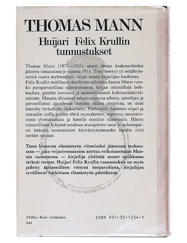Huijari Felix Krullin tunnustukset  - Mann, Thomas - Romaanit ja novellit - 10105604820 - 1