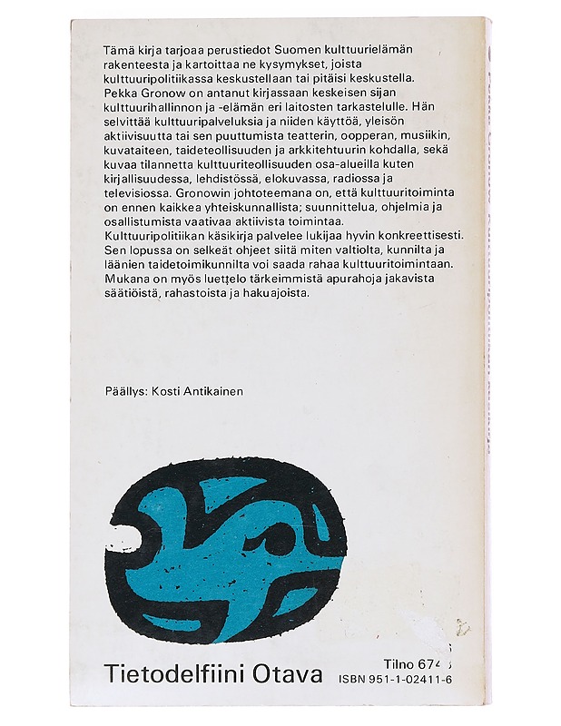 Kulttuuripolitiikan käsikirja - Pekka Gronow - Tietokirjat ja oppaat - 10105604894 - 1