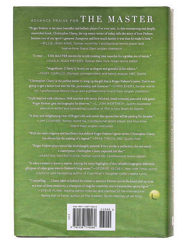 The Master: the long run and beautiful game of Roger Federer - Christopher Clarey - Elämäkerrat ja muistelmat - 10105604964 - 1