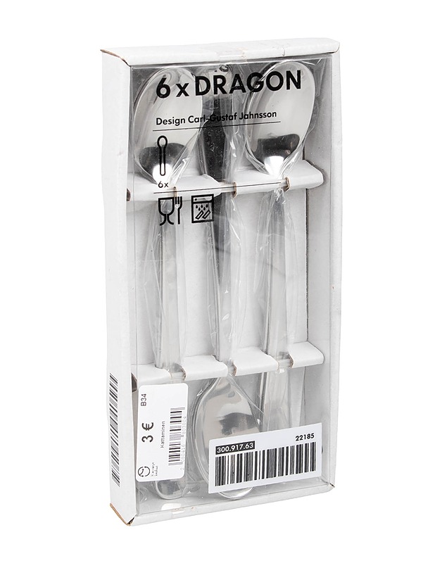 IKEA DRAGON : 6 kpl, lusikkapakkaus - Aterimet - 10105604967 - 0